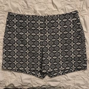 Banana Republic Patterned Shorts with Side Zipper